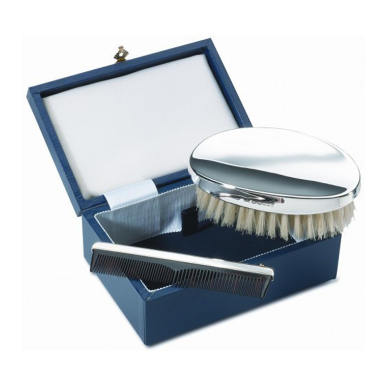 2-piece-sterling-silver-plain-brush-&-comb-set-cased-GG612C