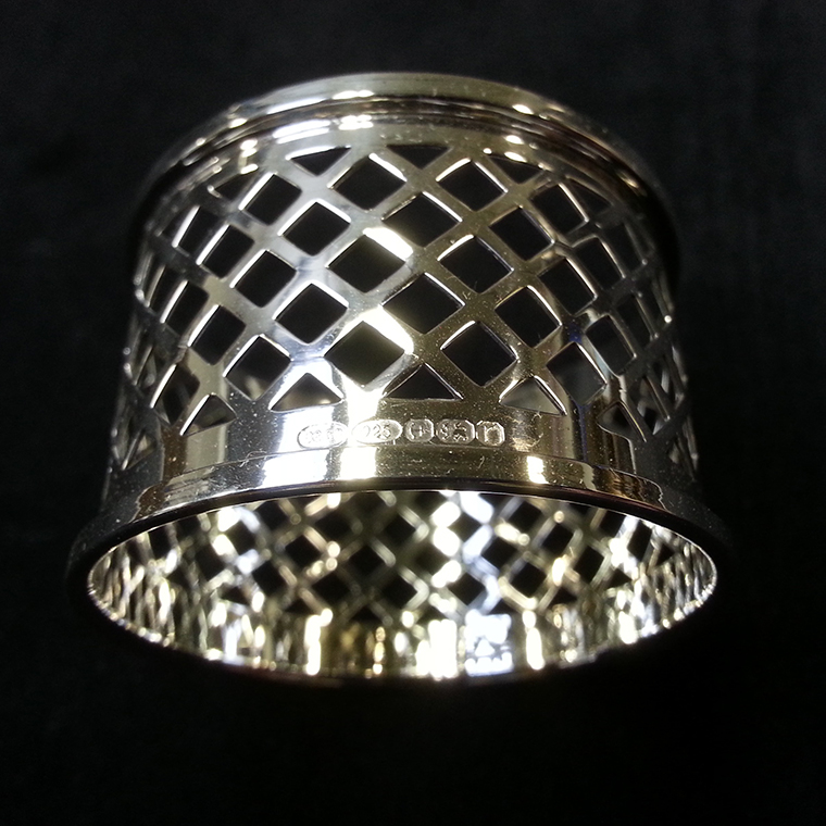 Sterling-Silver-Hallmarked-Basket-Weave-Napkin-Ring-30Mm-T-NRR12-2